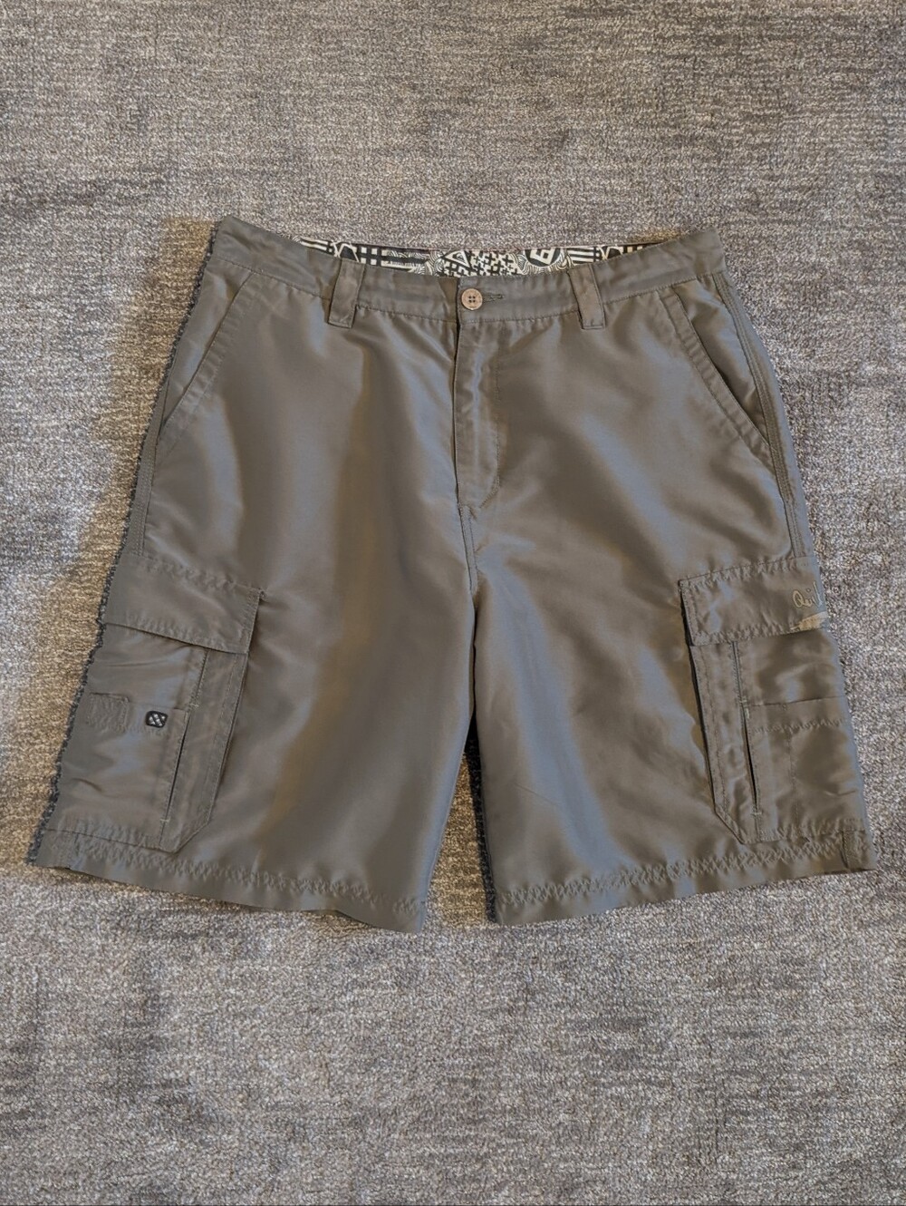 Y2K Quiksilver Men's Cargo Shorts Olive Brown - 36